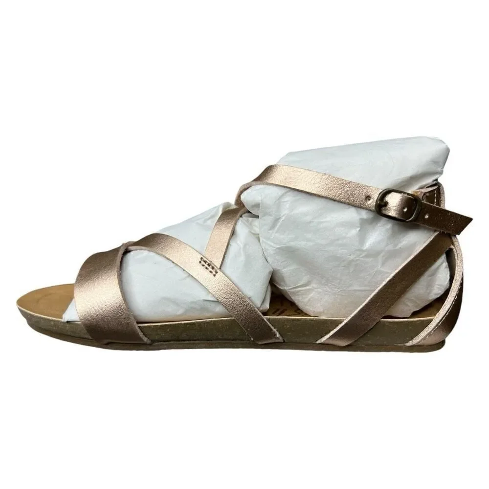 NEW Blowfish Malibu Kids Gorgeous-K Pearl Rose Gold Dyecut Sandals 4
